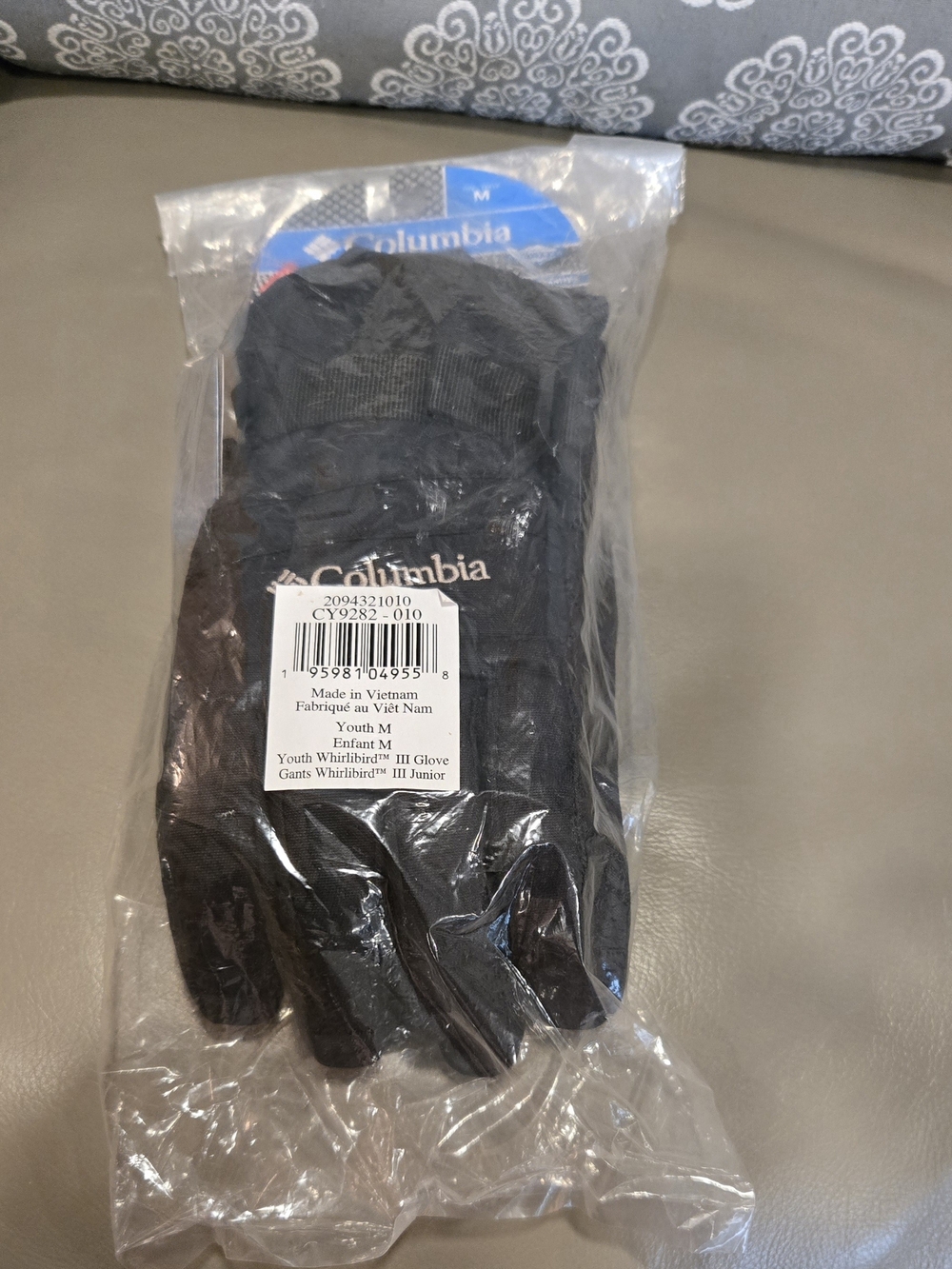 Columbia Black Youth Whirlibird III Winter Gloves MEDIUM